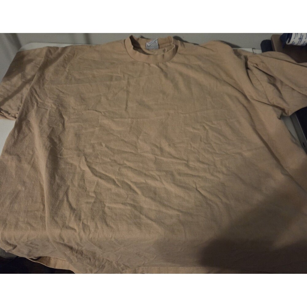 Pro Super Heavy Men's 5XL Blank T-Shirt - Tan Heavyweight Cotton Tee